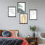 «Green Gold Forest», ensemble de 4 impressions murales collage sur feuilles, impression encadrée sur papier, 4 pièces-93012178-93012179
