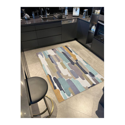 Tapis décoratif coloré à motif aquarelle