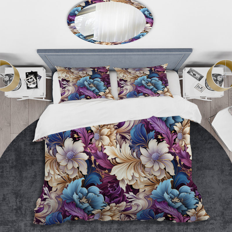 Ensemble de housse de couette Gatsby Paisley, Housse de couette pour très grand lit et 2 très