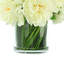 Peony Arrangement in Glass Vase with Grass-50368380