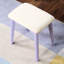 Meuble-lavabo contemporain en bois mauve - tiroir coulissant en métal pour un fonctionnement en douceur, tabouret de 16,08 po de diamètre, corps de tabouret moderne idéal pour la maison, miroir de 19,7 po de diamètre x H 17,52 po pour ajouter de l'élégance à la pièce
