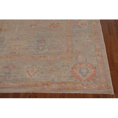 Vegetable Dye Oushak Turkish Area Rug 10