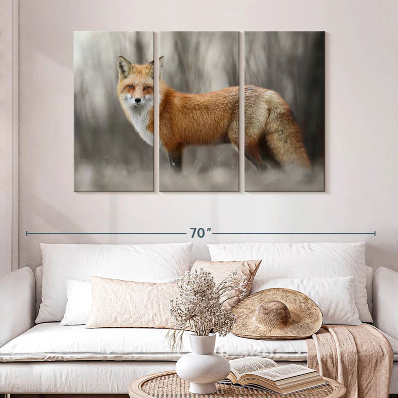 Charming Red Fox, 32" H x 50" W