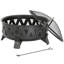 30" Round Steel Wood Burning Smokeless Fire Pit with Fire Tool & Safety Screen Cover – Portable Outdoor Fire Bowl