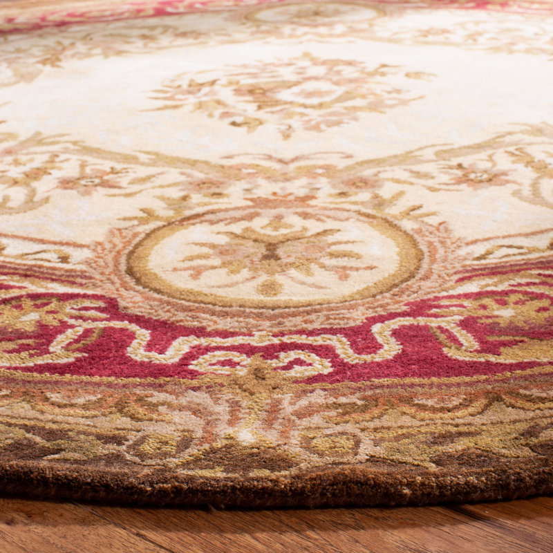 Loren Hand Tufted Wool Oriental Rug, Round 6'