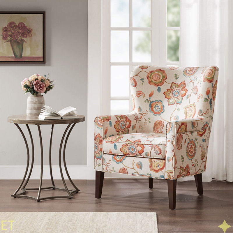 Chaise d'appoint Colette, finition bois marocain
