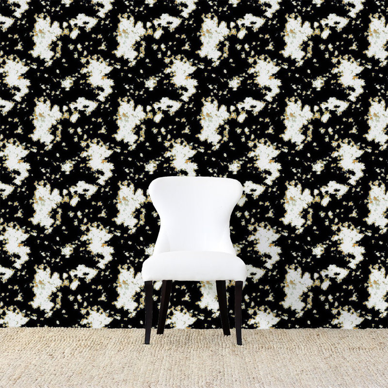 Batik Abstract Wallpaper, Yellow/Black
