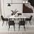 Juvan 7-Piece Modern Rectangular Sintered Stone Dining Table Set With 6 Faux Leather Chairs-642953236-642953237