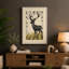 Radiant Deer Japandi - Wrapped Canvas-577183823-577183825