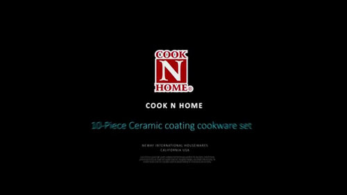 Cook N Home Ceramic Coating Nonstick 10PC Aluminum Cookware Set