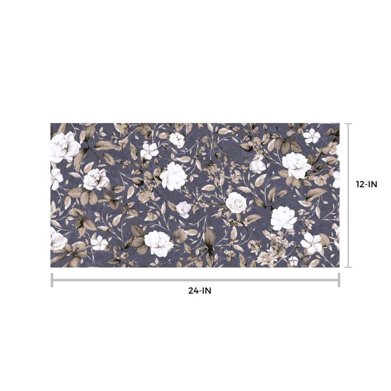 Idyll 24" x 48" Porcelain Patterned Wall & Floor Tile, Cotton