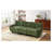 Green Chenille 94.5-Inch 3-Seater Sofa with Compressed Packaging