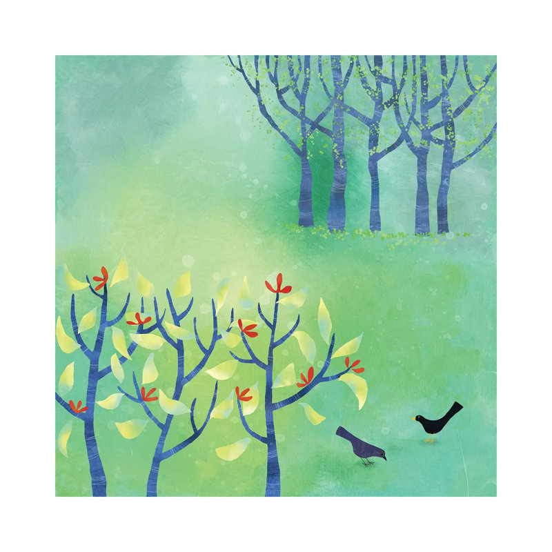 « April » par Nic squirrell-impression, H 18 po x l 18 po x 1,5 po, Toile tendue, Pas de tapis