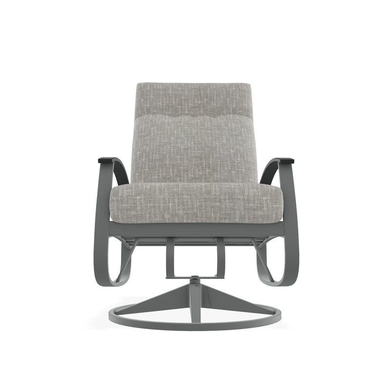 Belle Isle Outdoor Lounge Chair, Graphite, Dazzle