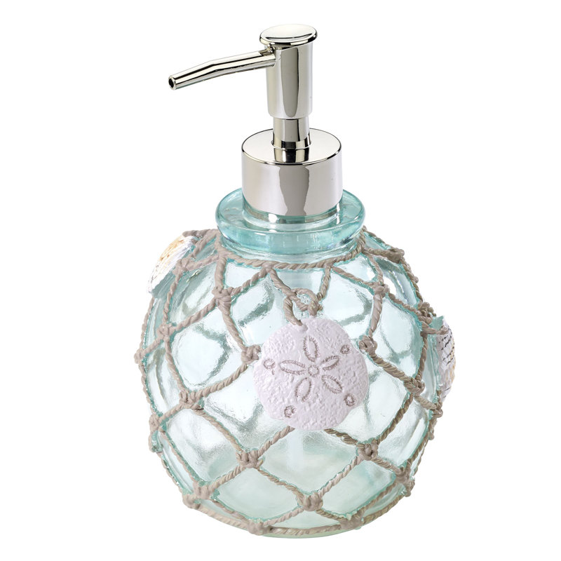 Seaglass Clear Resin and Rope Lotion Pump Dispenser