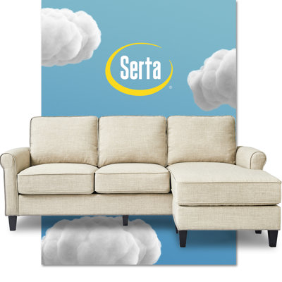 Serta Harmon Upholstered Reversible Sectional Sofa and Chaise