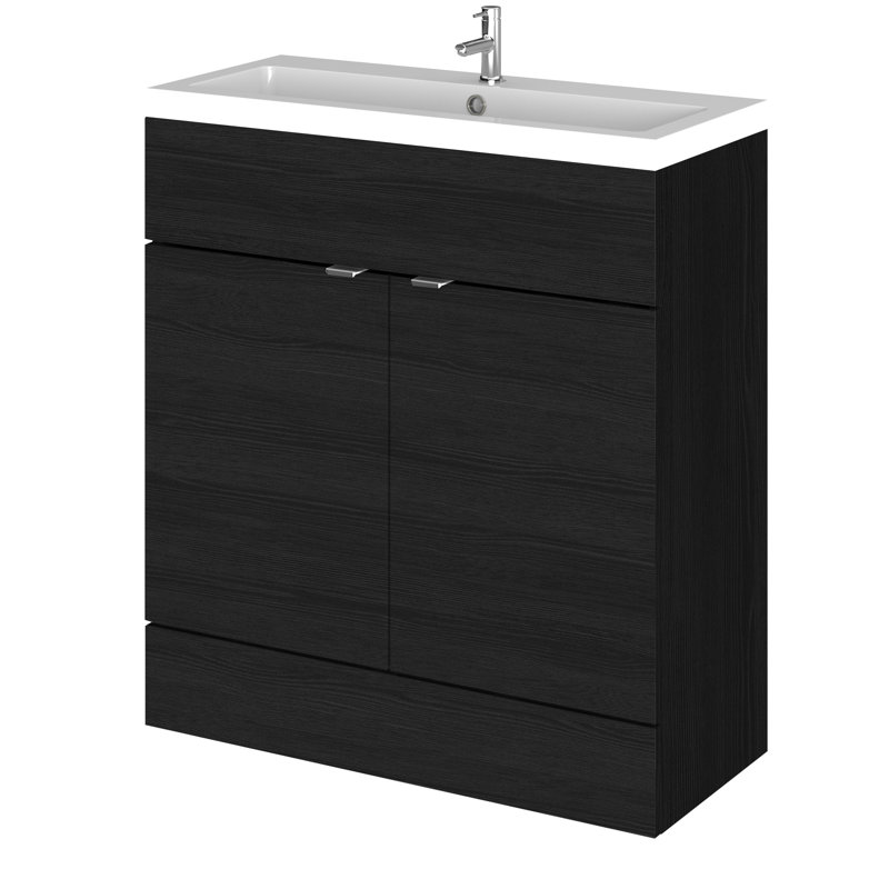 Fusion 805mm Bathroom Vanity with Basin, Charcoal Black