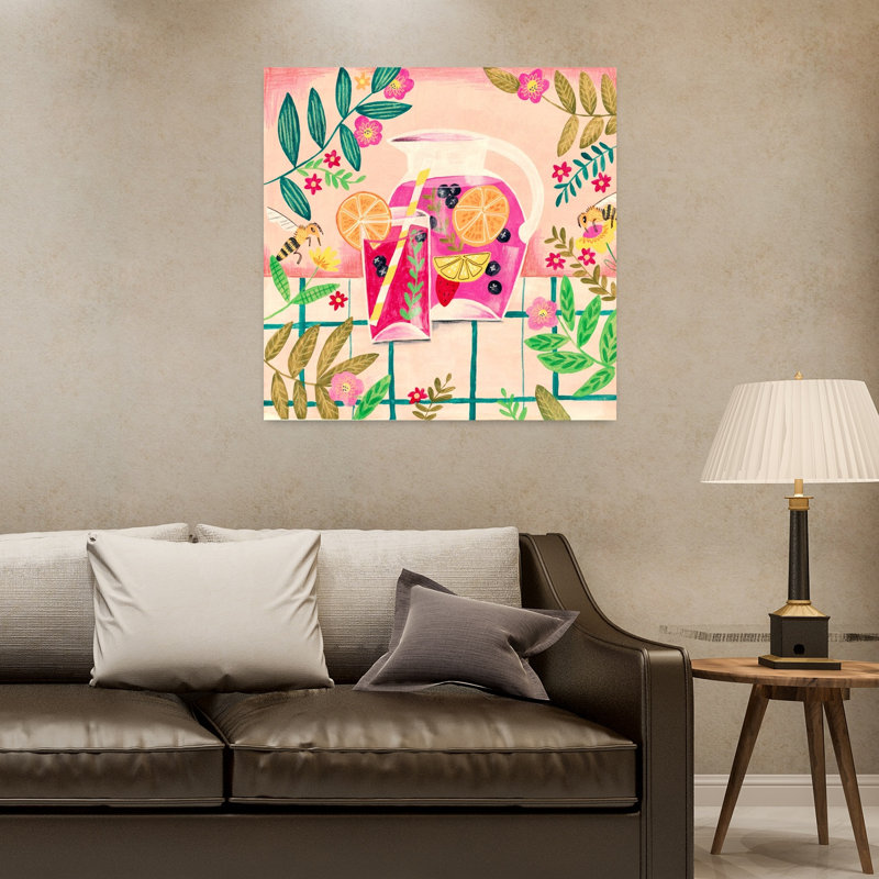 Art mural Sangria Summer, H 32 po x l 32 po