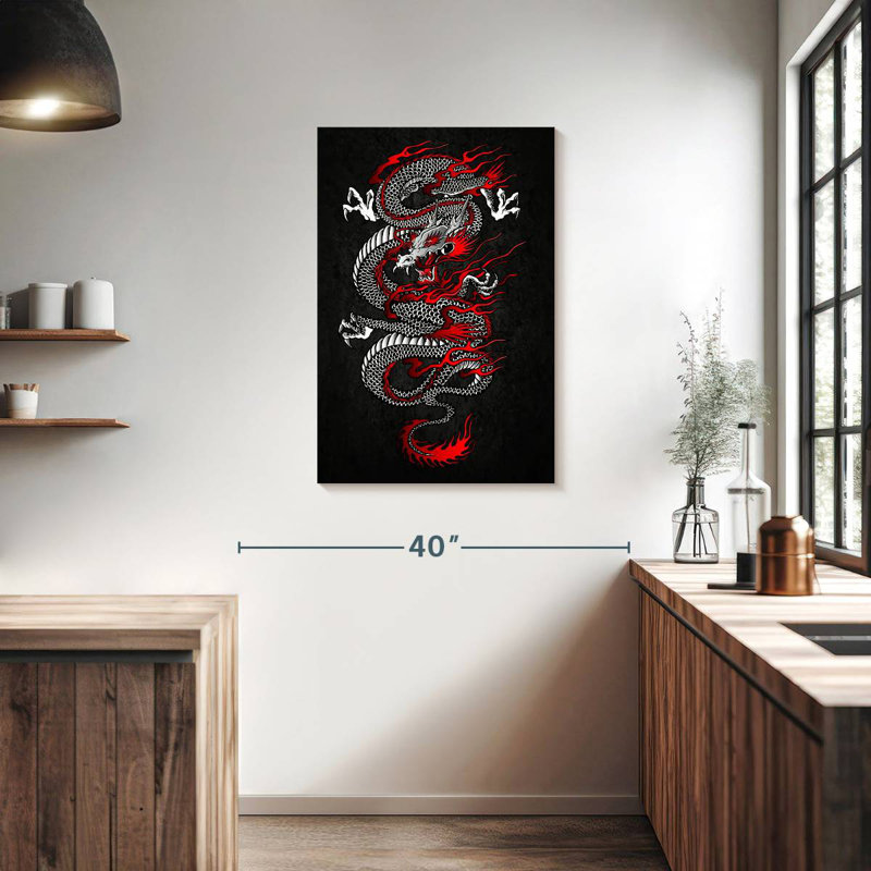Brampt Mighty Asian Dragon, 36" H x 24" W