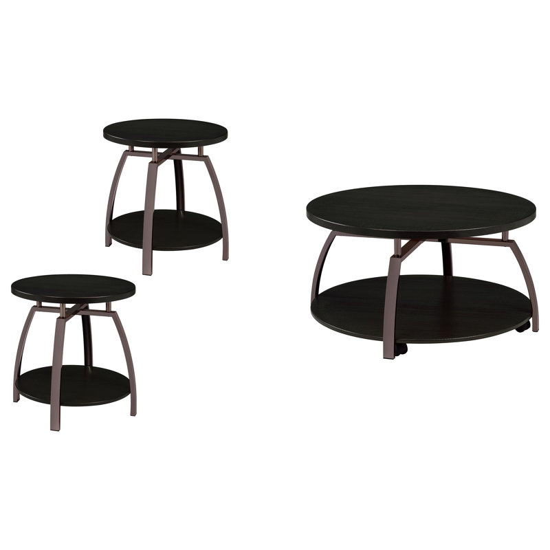 Wiktor 3-piece Coffee Table Set, 3 Pieces: Coffee Table, 2 End Tables