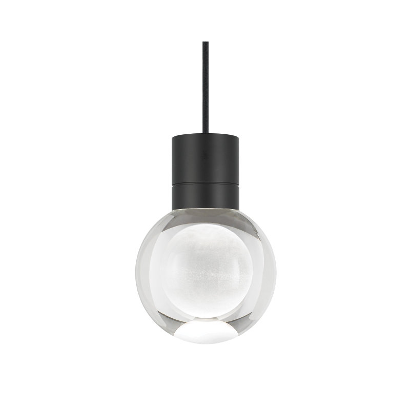 Mina LED Pendant, Black, 152" H x 7.6" W x 14" D, 7