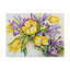 Deetra «Yellow Tulips With Blue Iris», reproduction de peinture acrylique sur toile tendue-27488776