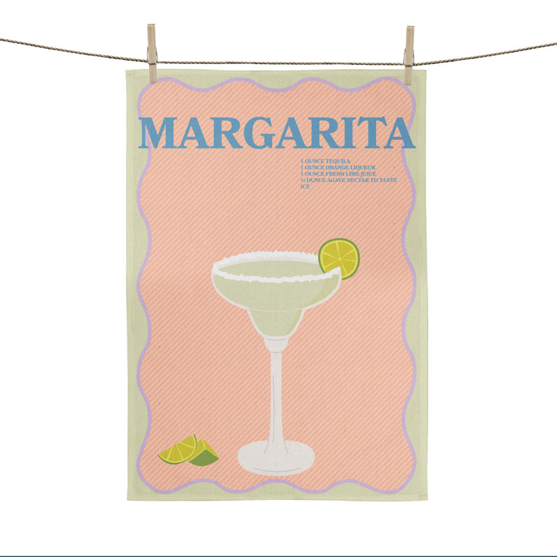 Ensemble de 2 serviettes de cuisine à imprimé numérique August Grove®, 20 po x 30 po - Margarita