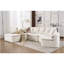 Canapé modulaire en U de 133 po avec canapé inclinable modulaire inclinable en chenille de grain de bois blanc de 133 po idéal pour les grands salons ou les chambres à coucher