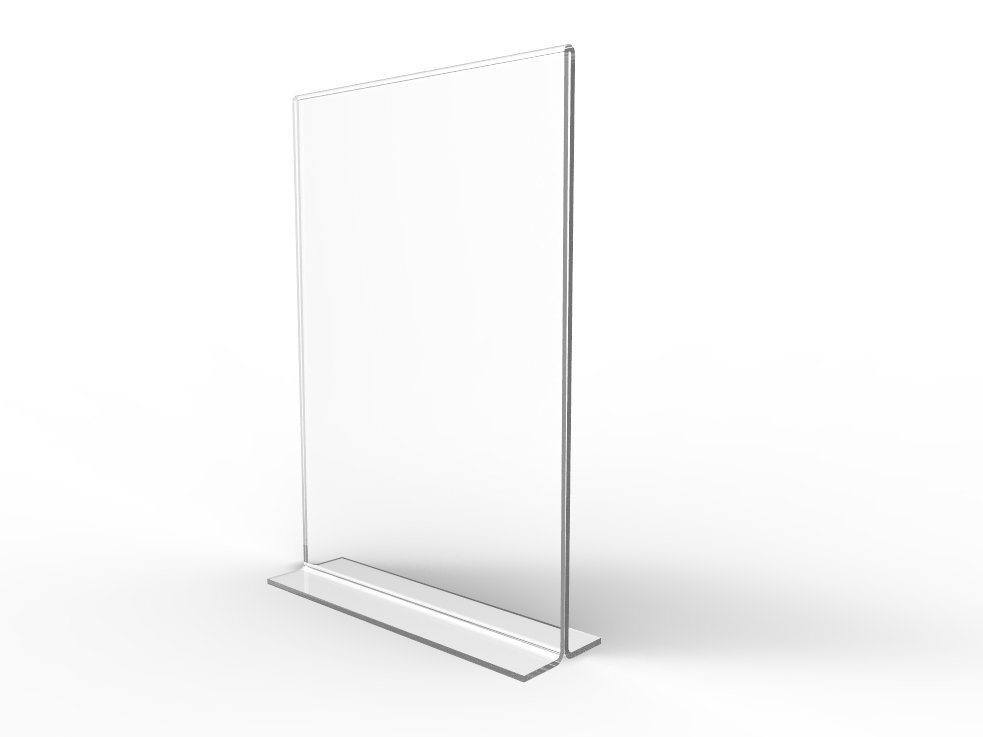 5" x 7" Clear Acrylic Sign Holder for Tabletops, Vertical Table Tent Frame Photo Sign Menu (Set of 24) FixtureDisplays