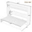 Lit escamotable avec tablettes, lit escamotable en métal au design pliable et peu encombrant
