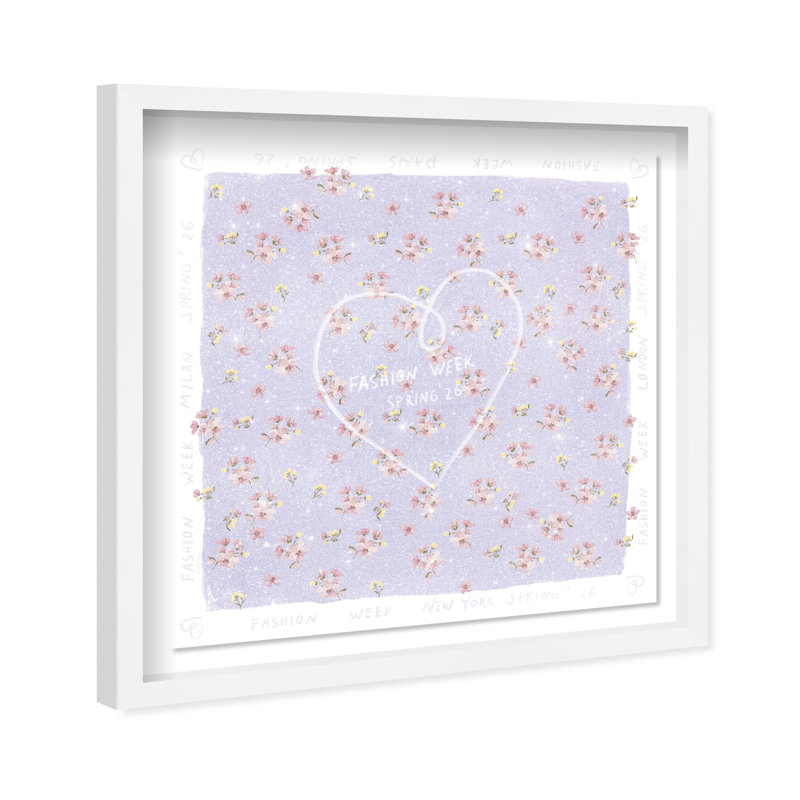 Lilac Spring Fashion Print by Oliver Gal, 21.5"H x 21.5"W, White Shadowbox