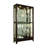 Spenser Sliding Door 5 Shelf Curio Cabinet in Deep Brown
