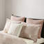 Housse de couette pour grand lit en coton rose, motif géométrique, 2 taies décoratives pour lit double / grand, conception, incluse