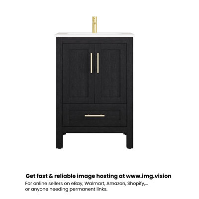 Lumina 30" Single Freestanding Bathroom Vanity,Black