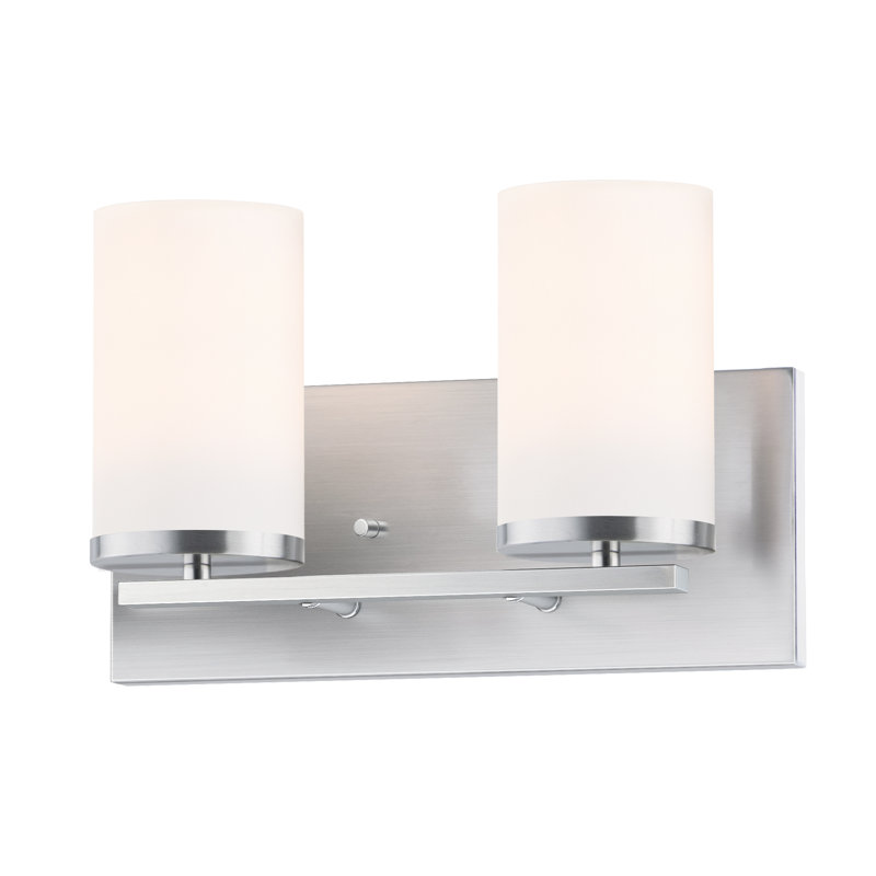 Barre d'éclairage de salle de bain Grajeda, Nickel satiné