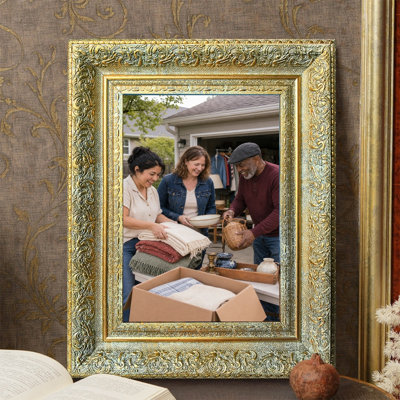 8" x 10" Antique Gold 3 PCS Heritage Style Picture Frame for Wall and Tabletop Display