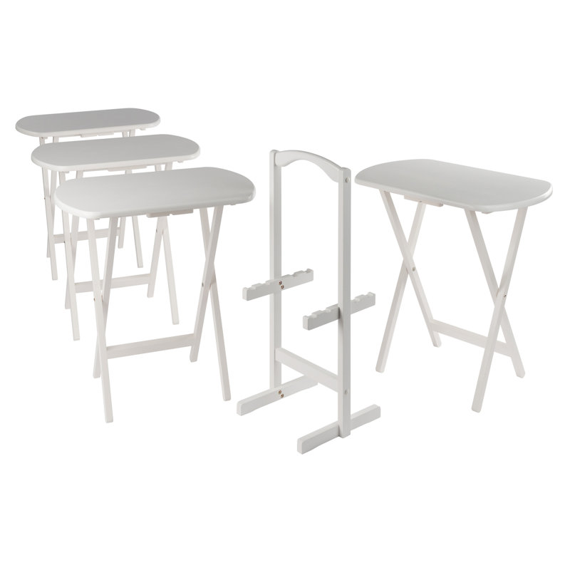 Ensemble de tables surdimensionnées 5 pièces Viers, blanc, Blanc