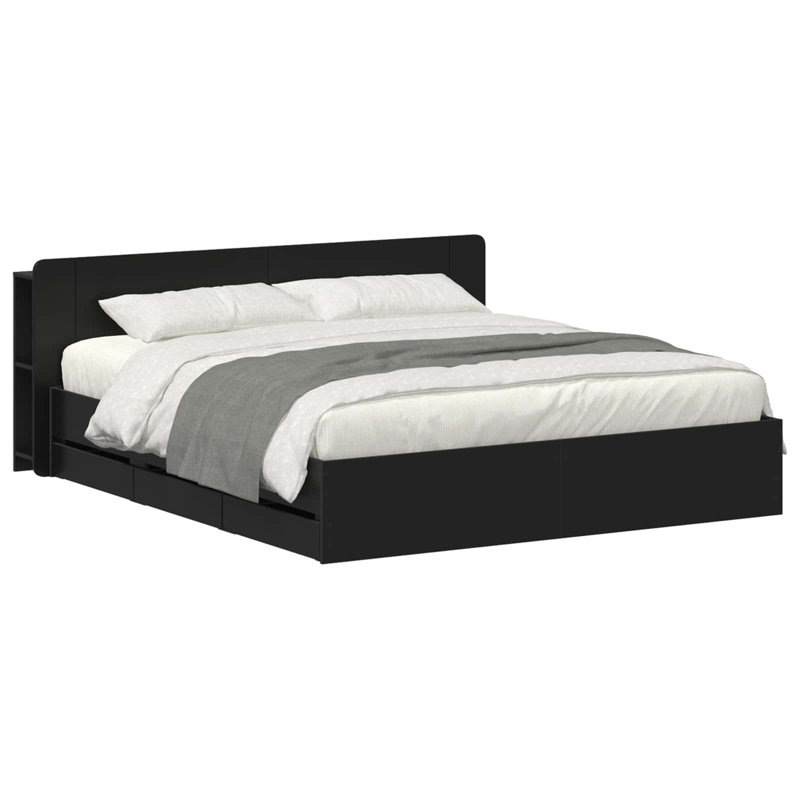 Bed Frame, Super King (6'), Black