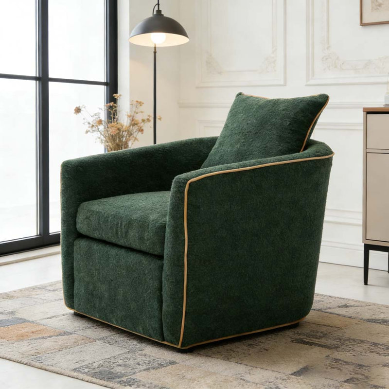 Fauteuil pivotant rembourré Fauteuil club, Vert