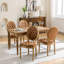 Peinture antique de style français avec cadre en bois massif, boucle en polyuréthane artificielle décorative