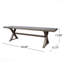 Banc de salle à manger d'extérieur - Matériau en aluminium de style moderne