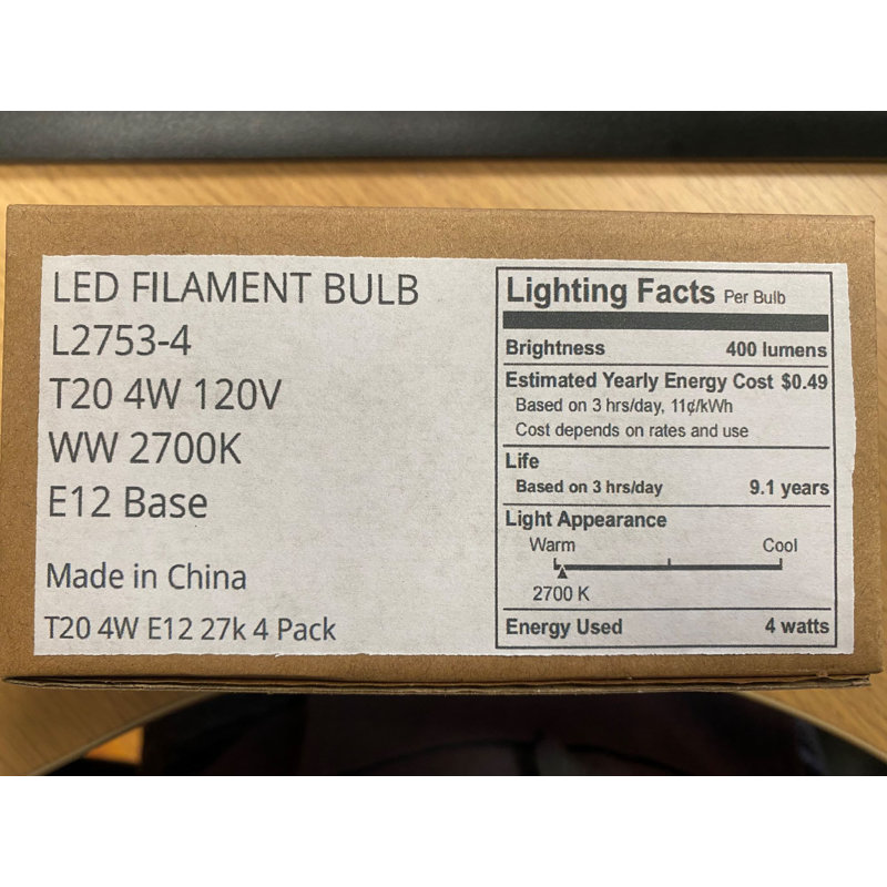 LED 4 Watt Non-Dimmable Light Bulb