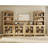 Farmhouse Entertainment Center With Bookshelves, 4-Piece Modular TV Stand With Storage Towers, Glass Doors, Open Shelves, Media Console For Living Room, Home Theater-582382047