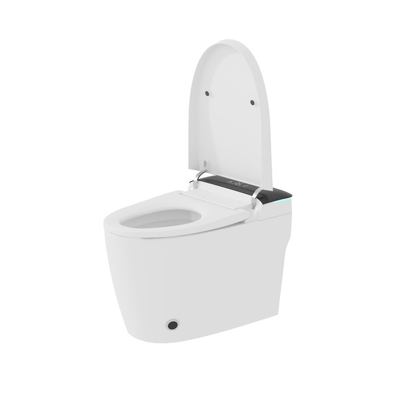 Smart Toilet With Advance Bidet And Auto Open Lid, Soft-Closing Heat Seat, Tankless Auto Flush, Massage Clean, Warm Wash/Dryer, Remote Control
