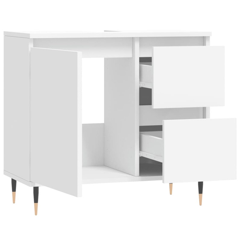 Brizia Bathroom Cabinet, White