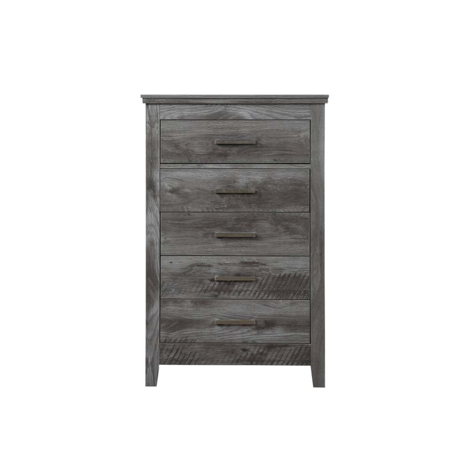 Astoria Grand Vidalia 5 Storage Drawers Chest, Rustic Gray Oak Finish ...