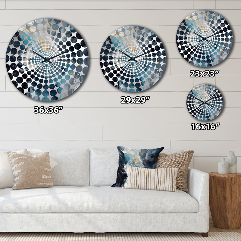 Rouba - Horloge murale peinture abstraite, Petit