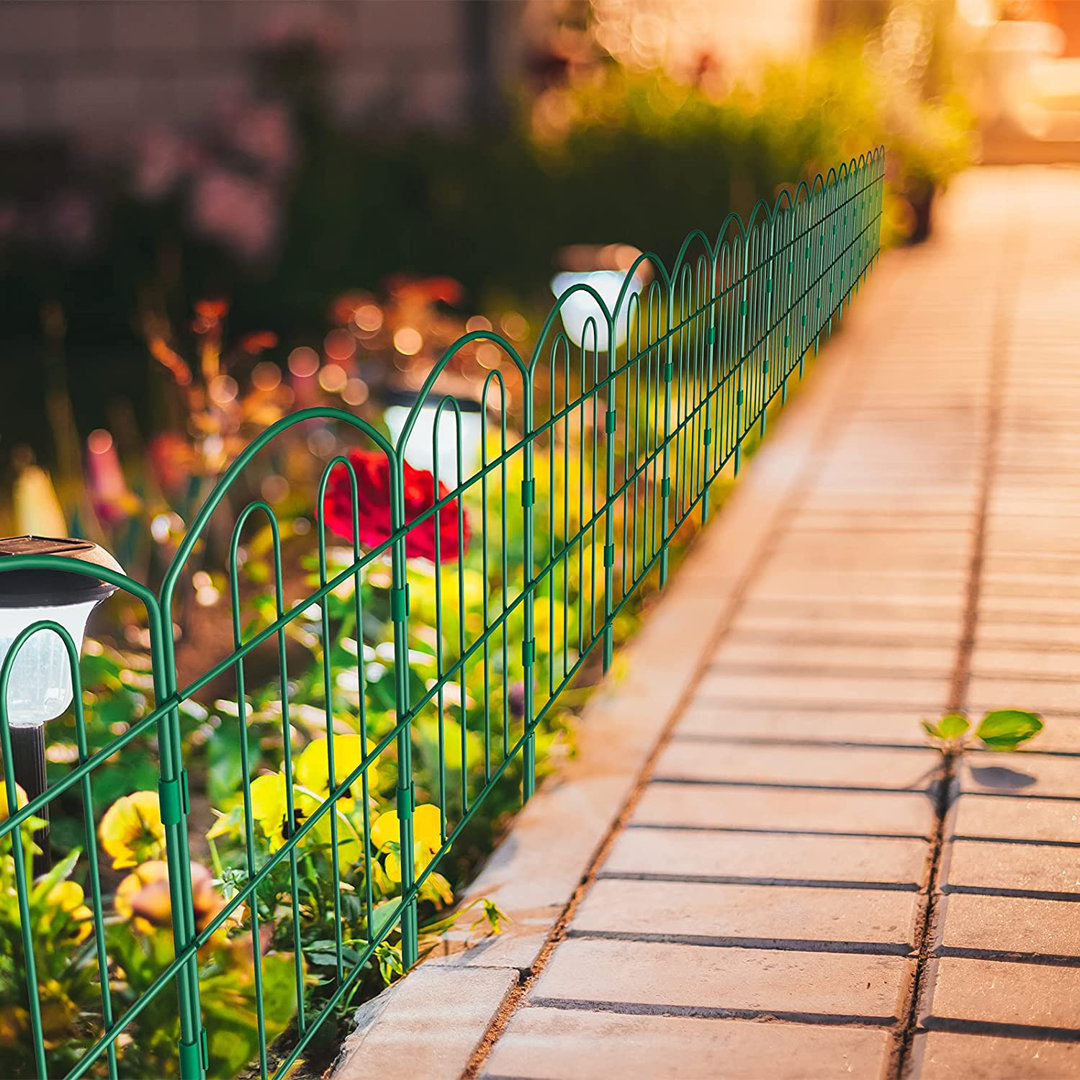 23'' H x 13'' W Green Steel Fence Panels Included (Set of 19) Haitral