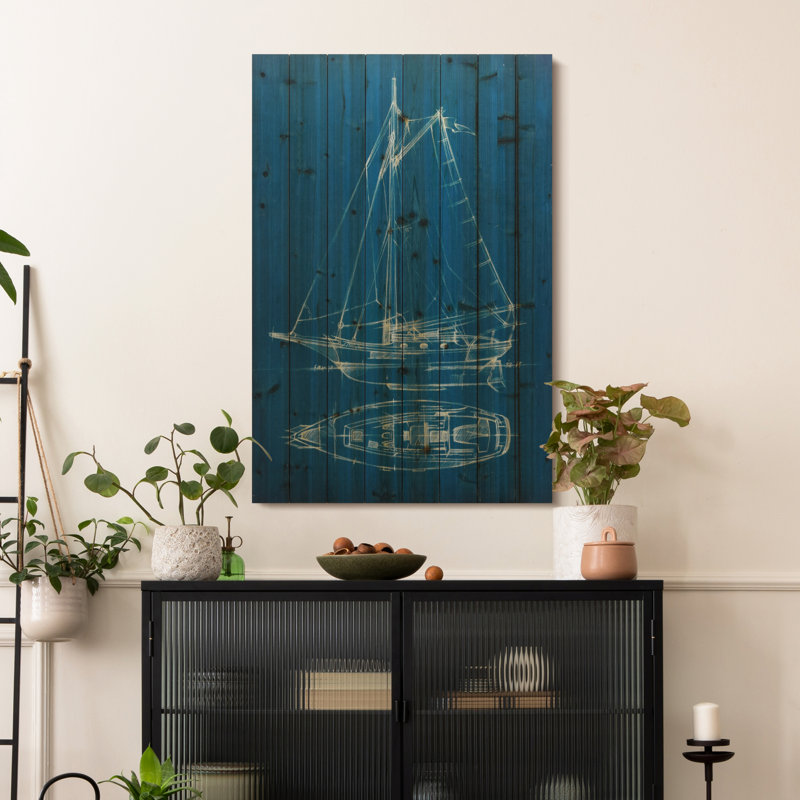 « voilier 2 », impression sur bois