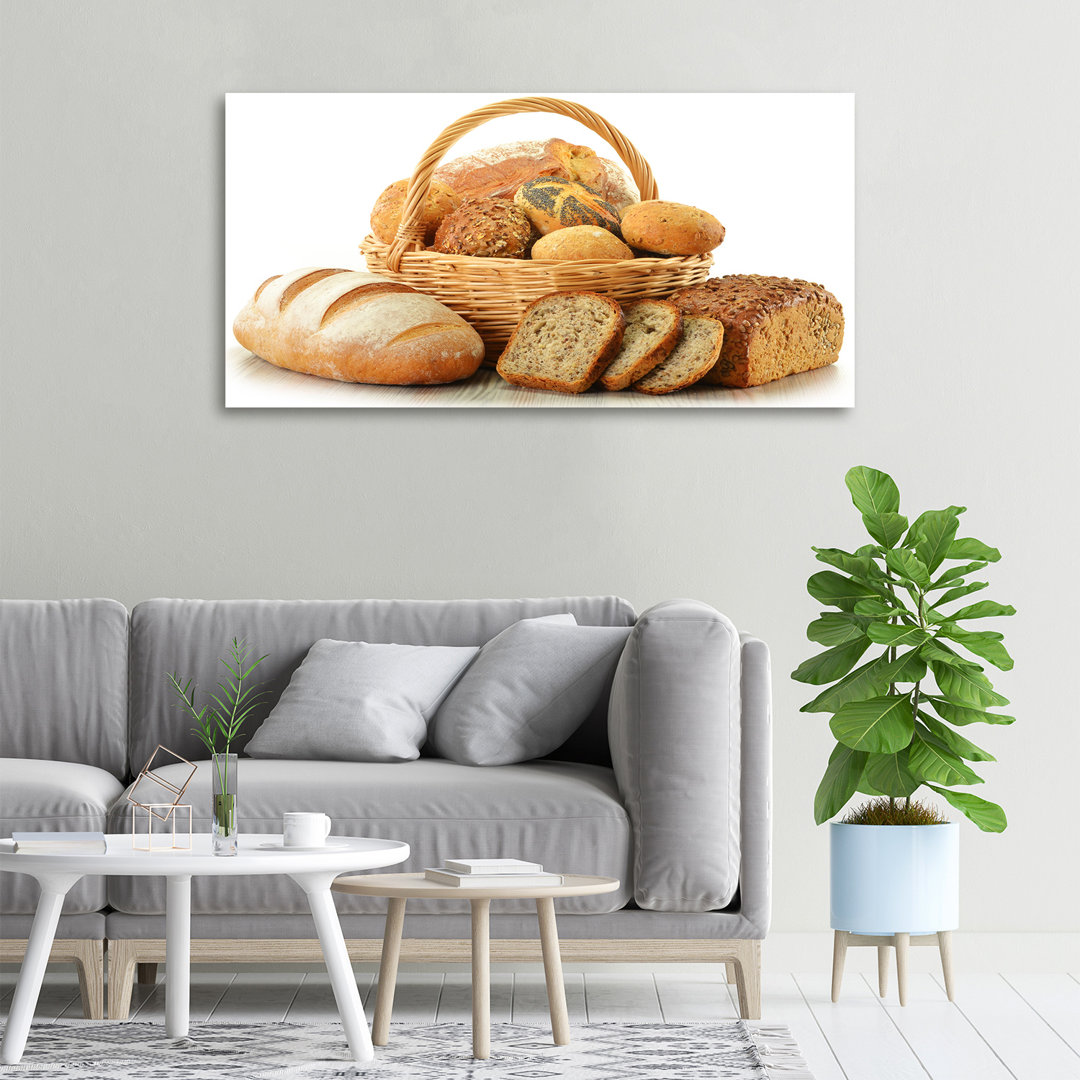 Brot im Korb - Ungerahmte Kunstdrucke auf Leinwand